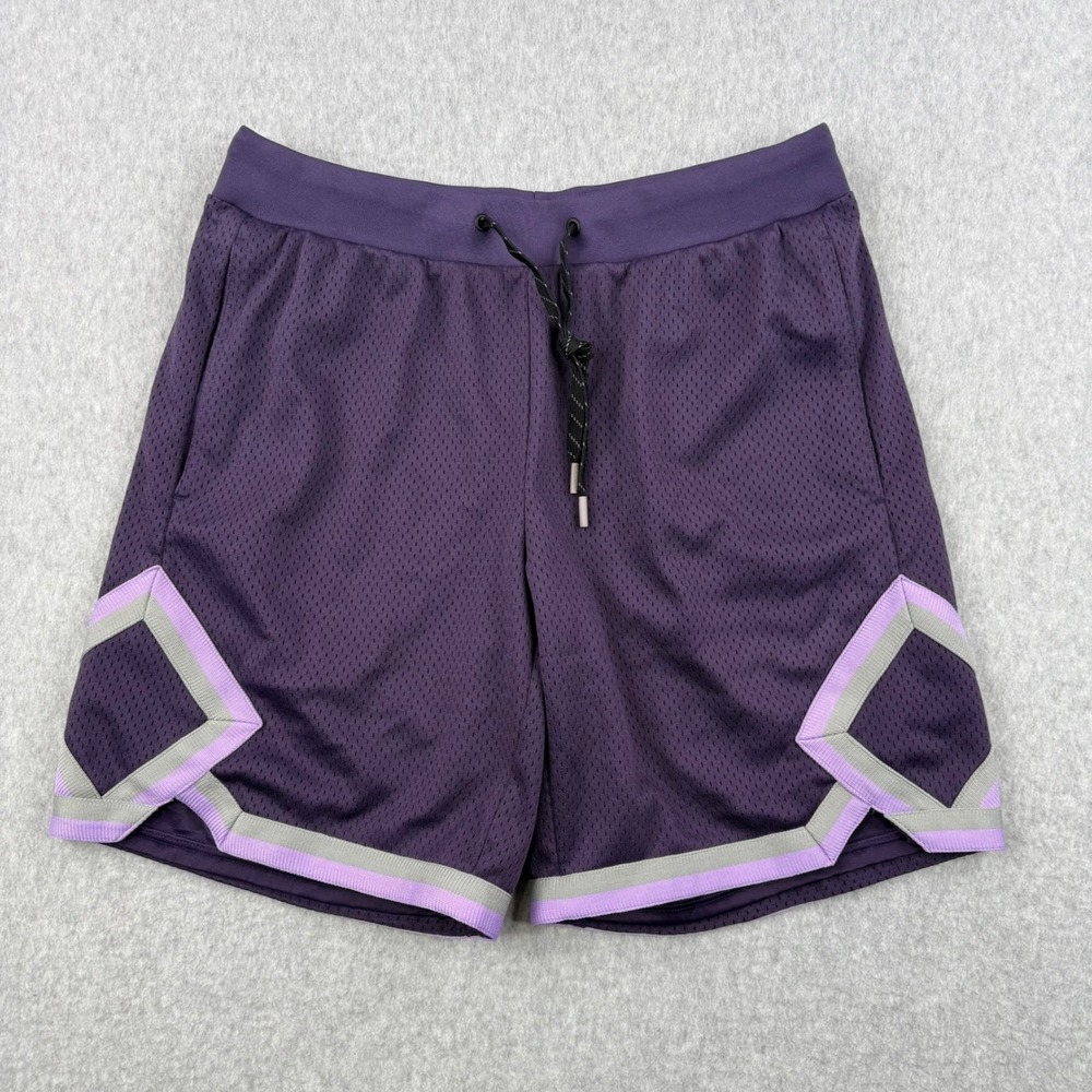 Legends Shorts Mens Large Purple Mesh Lined Athletic Basketball Gym Activewear